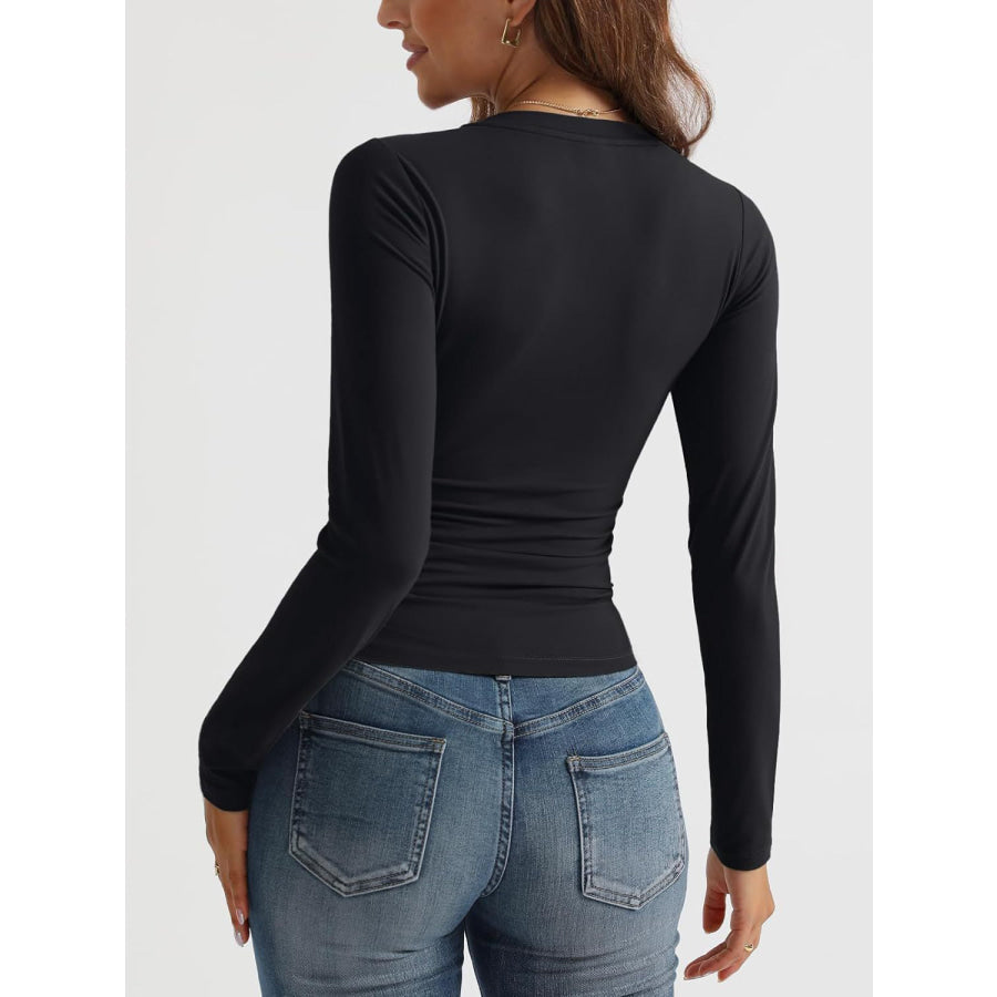 V-Neck Long Sleeve T-Shirt Apparel and Accessories