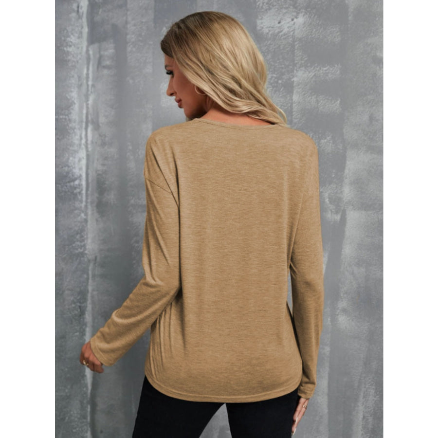 V-Neck Long Sleeve T-Shirt Apparel and Accessories