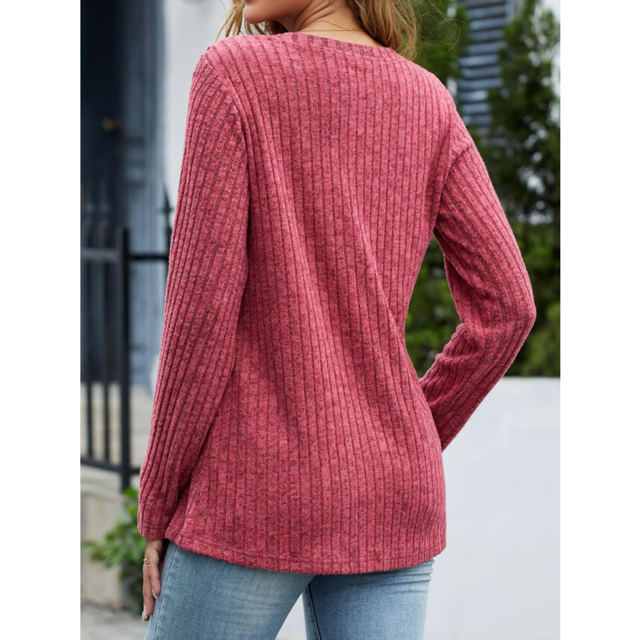 V-Neck Long Sleeve T-Shirt Apparel and Accessories