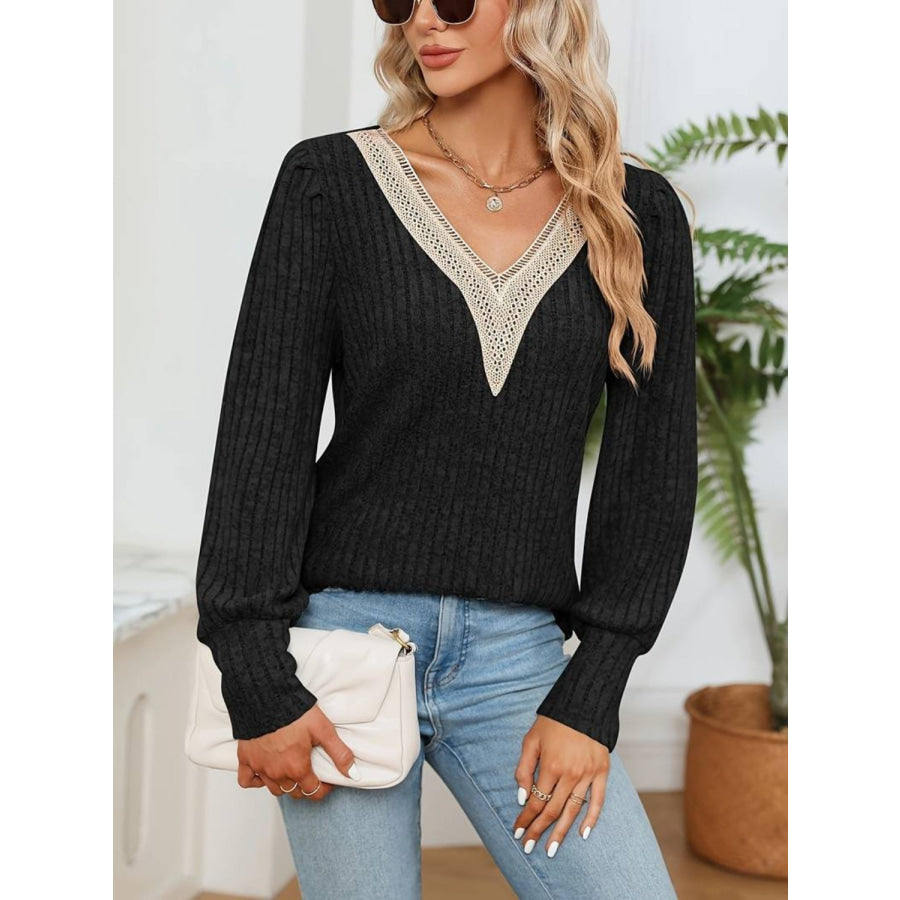 V-Neck Long Sleeve T-Shirt Apparel and Accessories