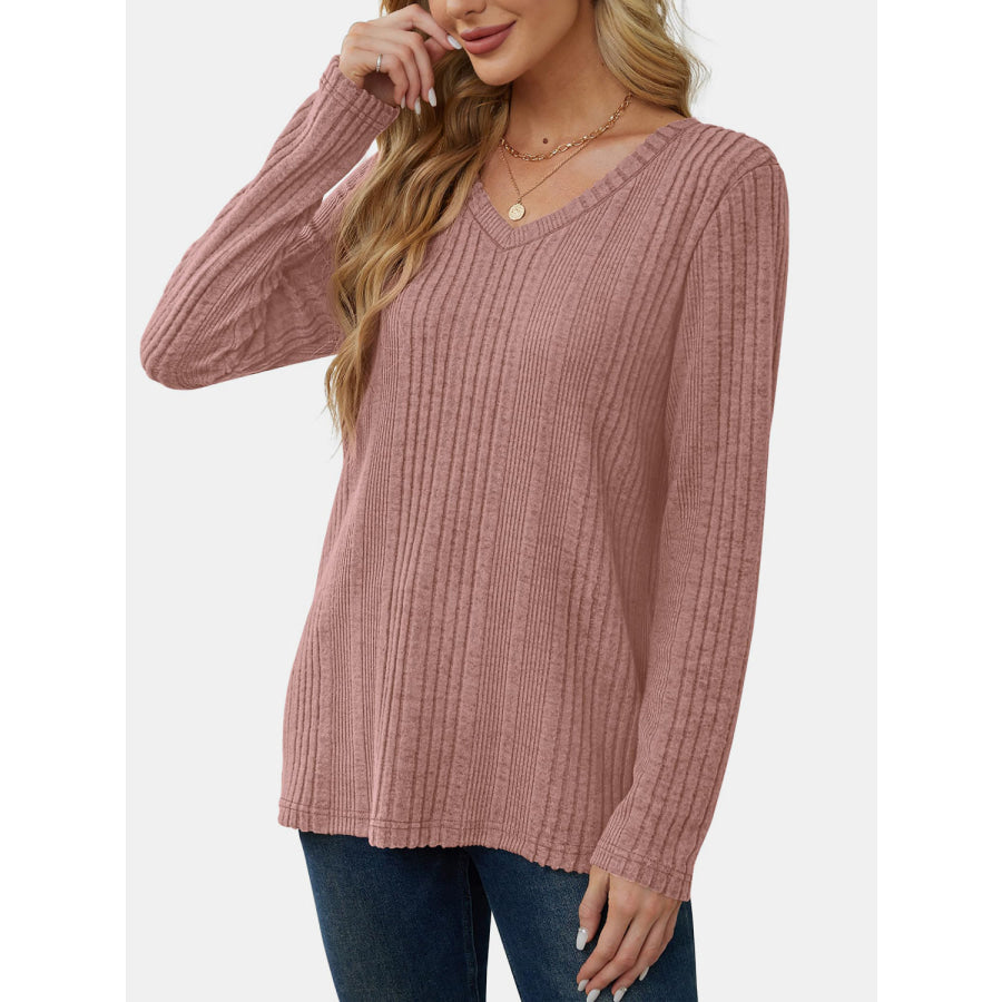 V-Neck Long Sleeve T-Shirt Apparel and Accessories