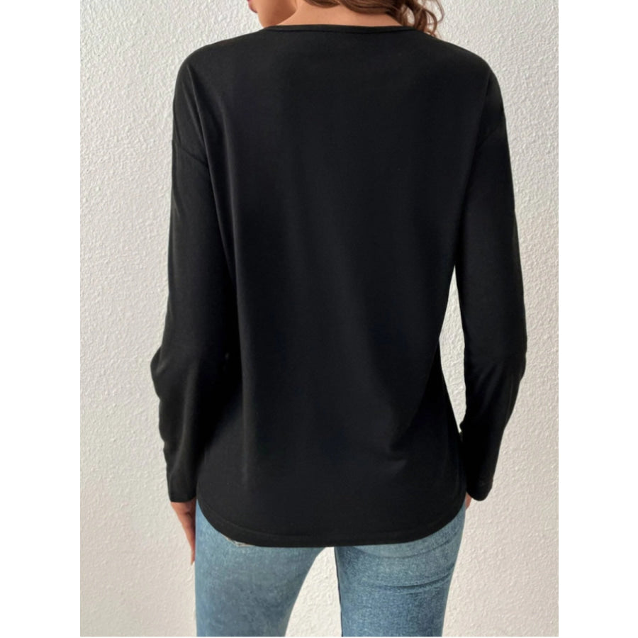 V-Neck Long Sleeve T-Shirt Apparel and Accessories