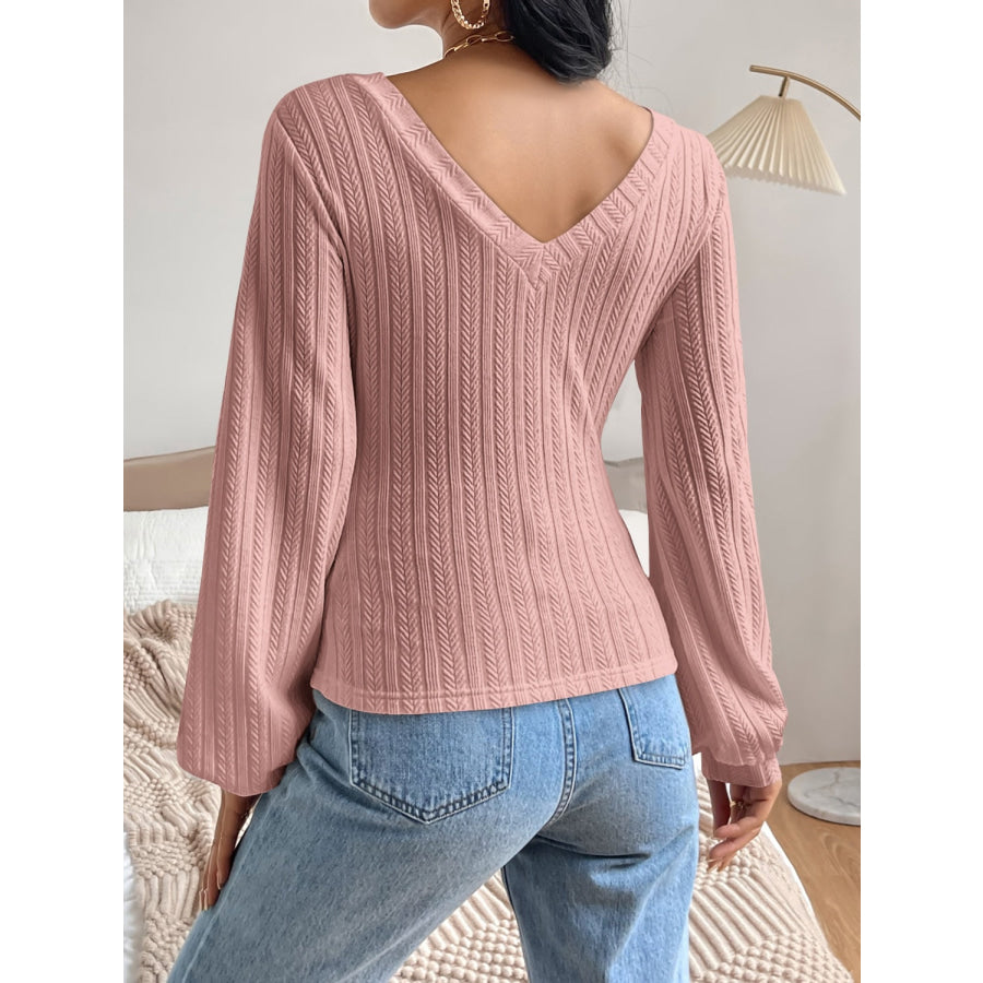 V-Neck Long Sleeve T-Shirt Apparel and Accessories