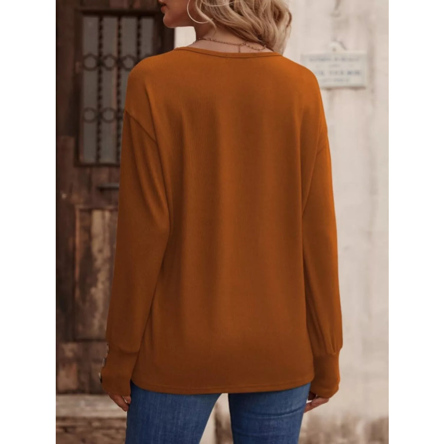 V-Neck Long Sleeve T-Shirt Apparel and Accessories