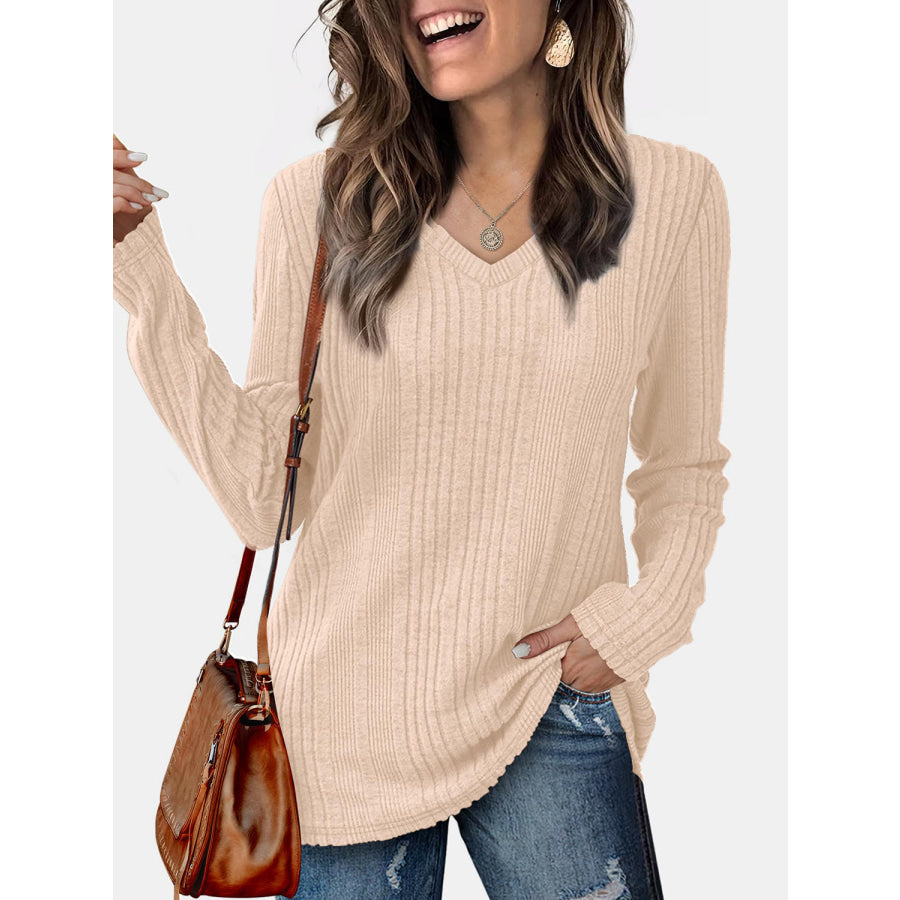 V-Neck Long Sleeve T-Shirt Apparel and Accessories