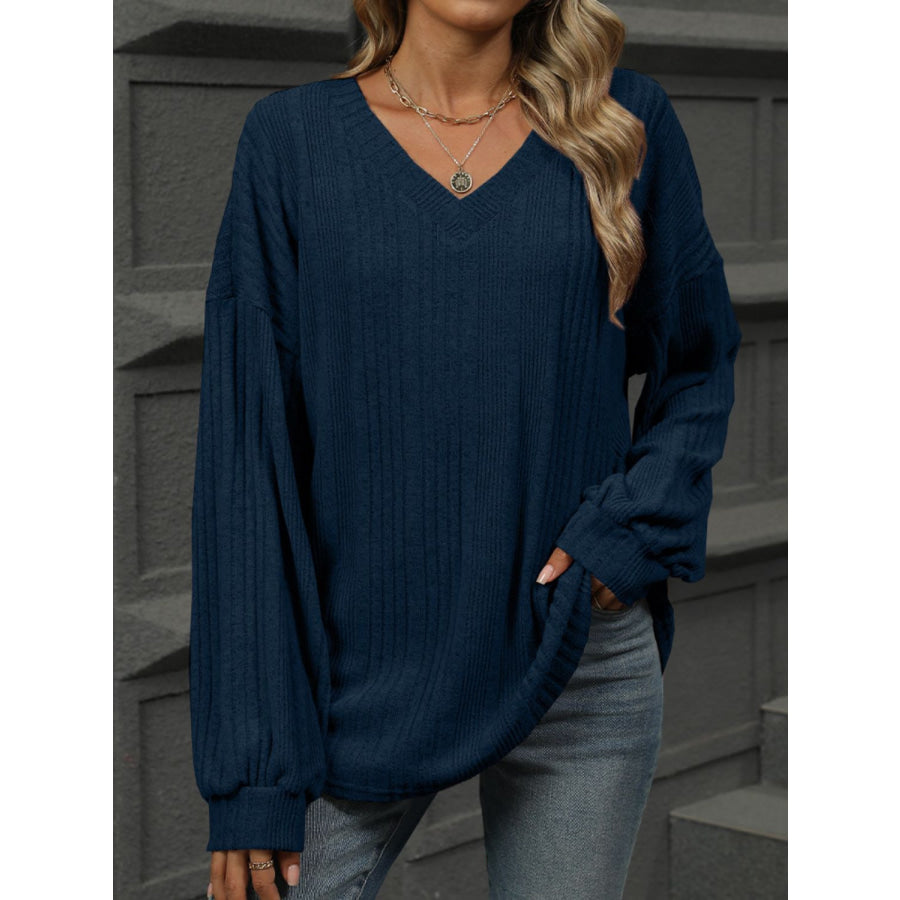 V-Neck Long Sleeve T-Shirt Apparel and Accessories