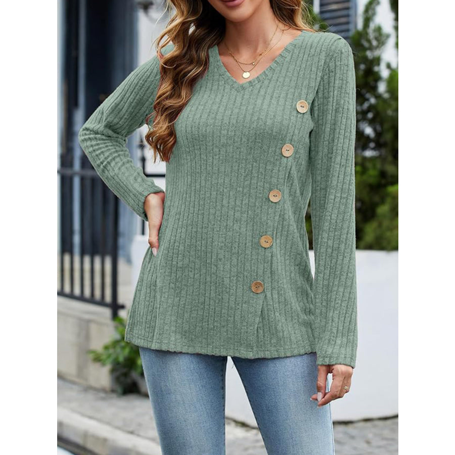 V-Neck Long Sleeve T-Shirt Apparel and Accessories
