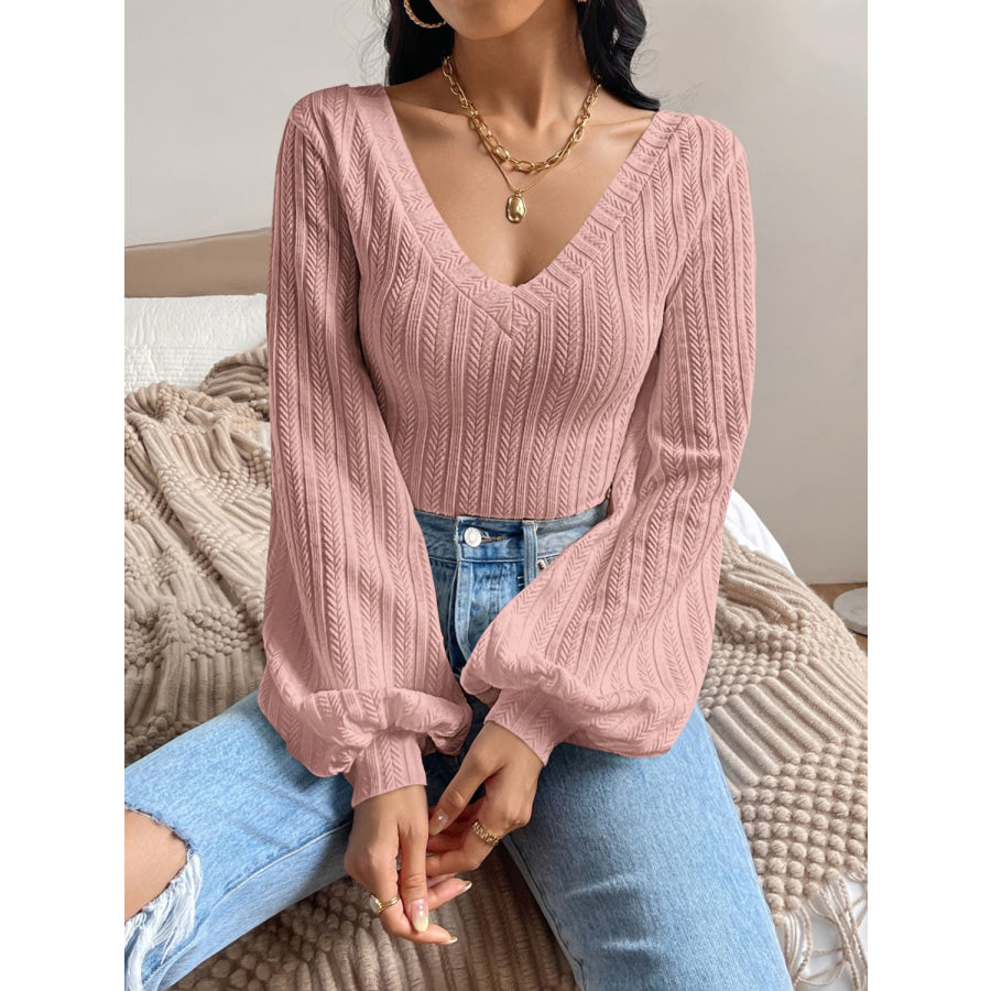 V-Neck Long Sleeve T-Shirt Apparel and Accessories