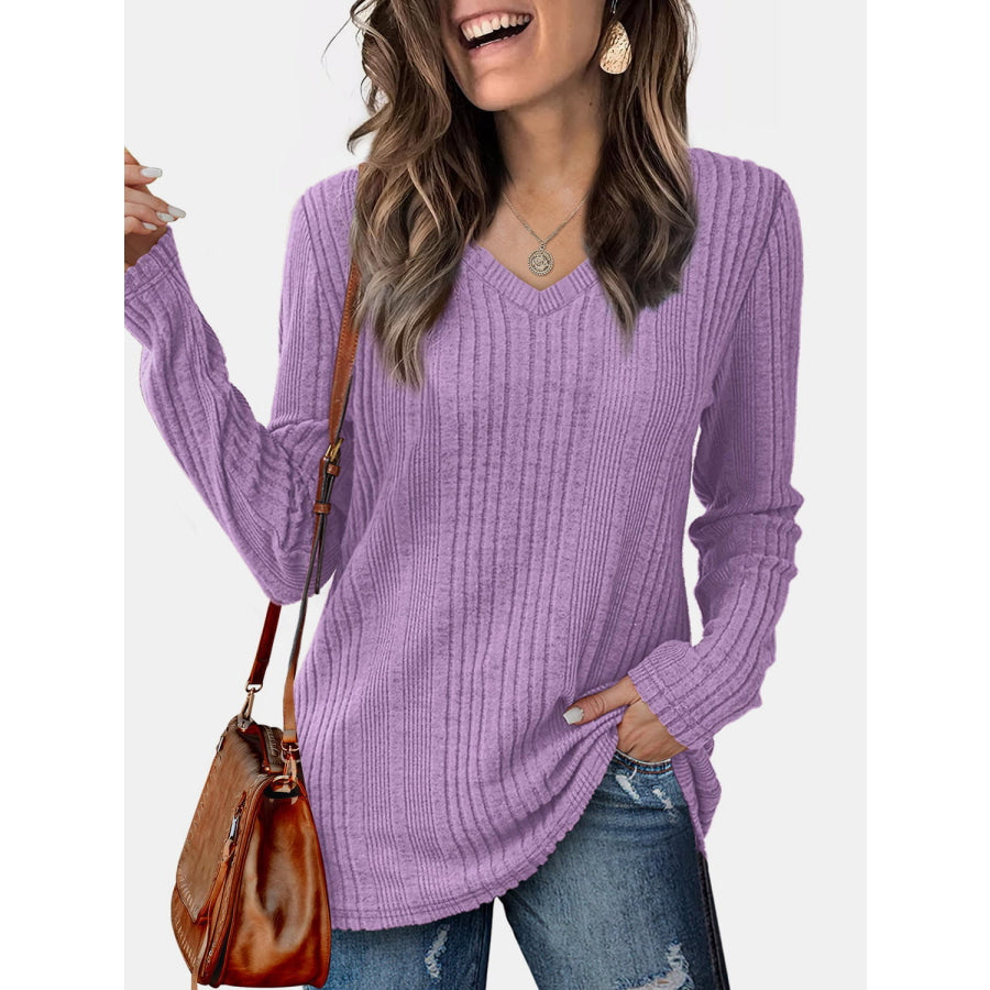 V-Neck Long Sleeve T-Shirt Apparel and Accessories