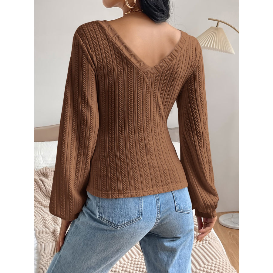 V-Neck Long Sleeve T-Shirt Apparel and Accessories