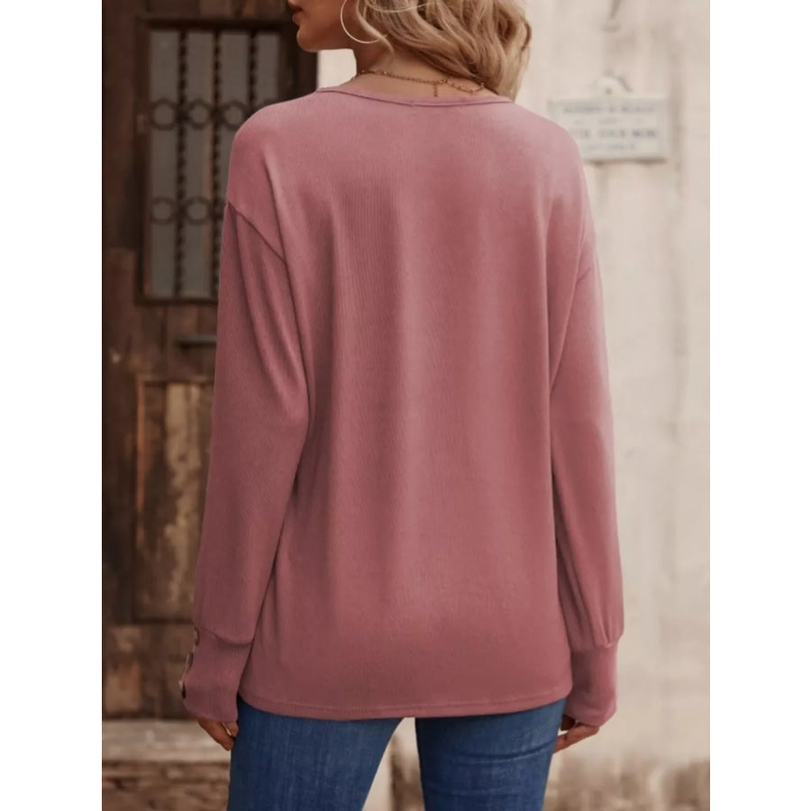 V-Neck Long Sleeve T-Shirt Apparel and Accessories
