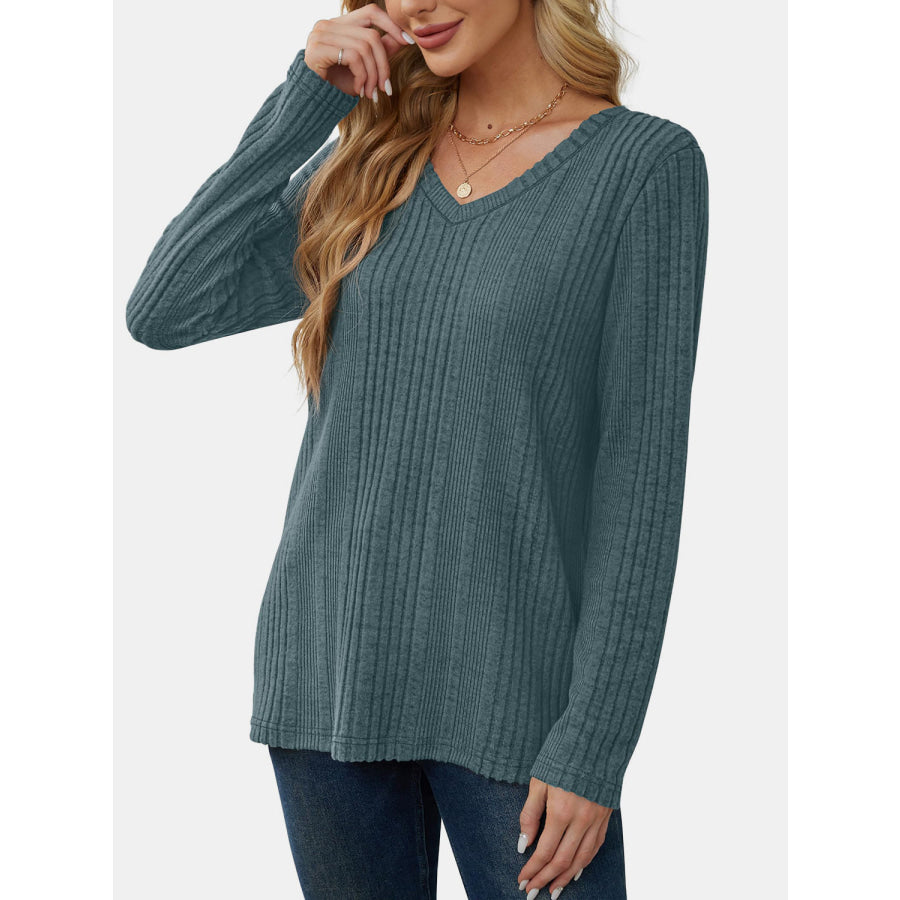 V-Neck Long Sleeve T-Shirt Apparel and Accessories