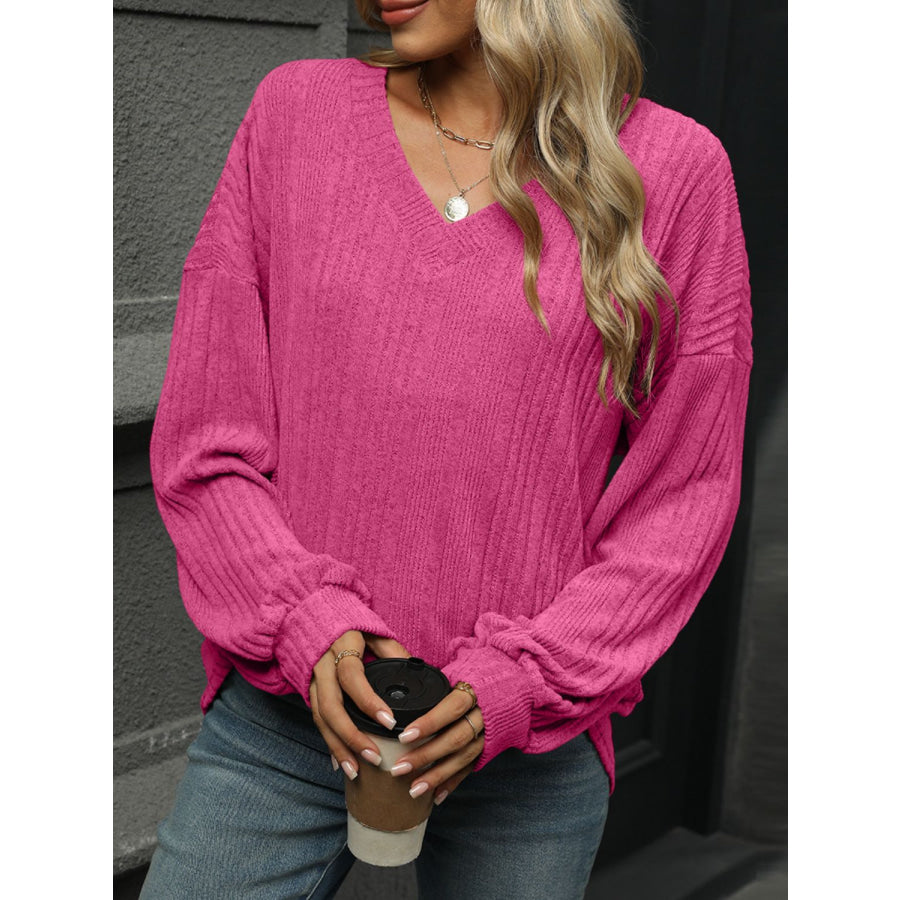 V-Neck Long Sleeve T-Shirt Apparel and Accessories