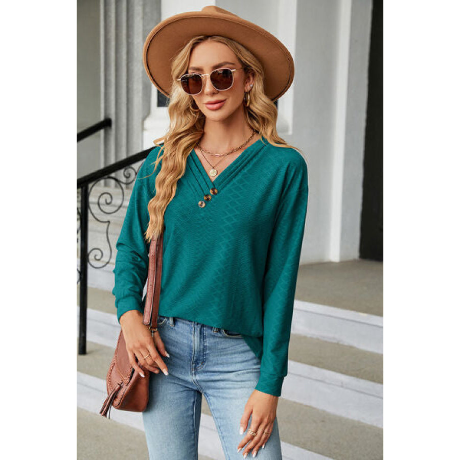 V - Neck Long Sleeve T - Shirt Apparel and Accessories