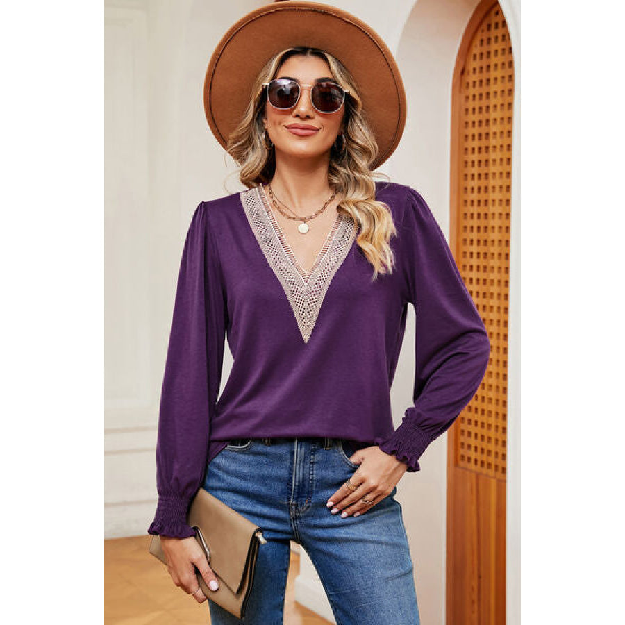 V - Neck Long Sleeve T - Shirt Apparel and Accessories