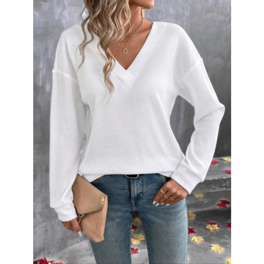 V-Neck Long Sleeve T-Shirt Apparel and Accessories
