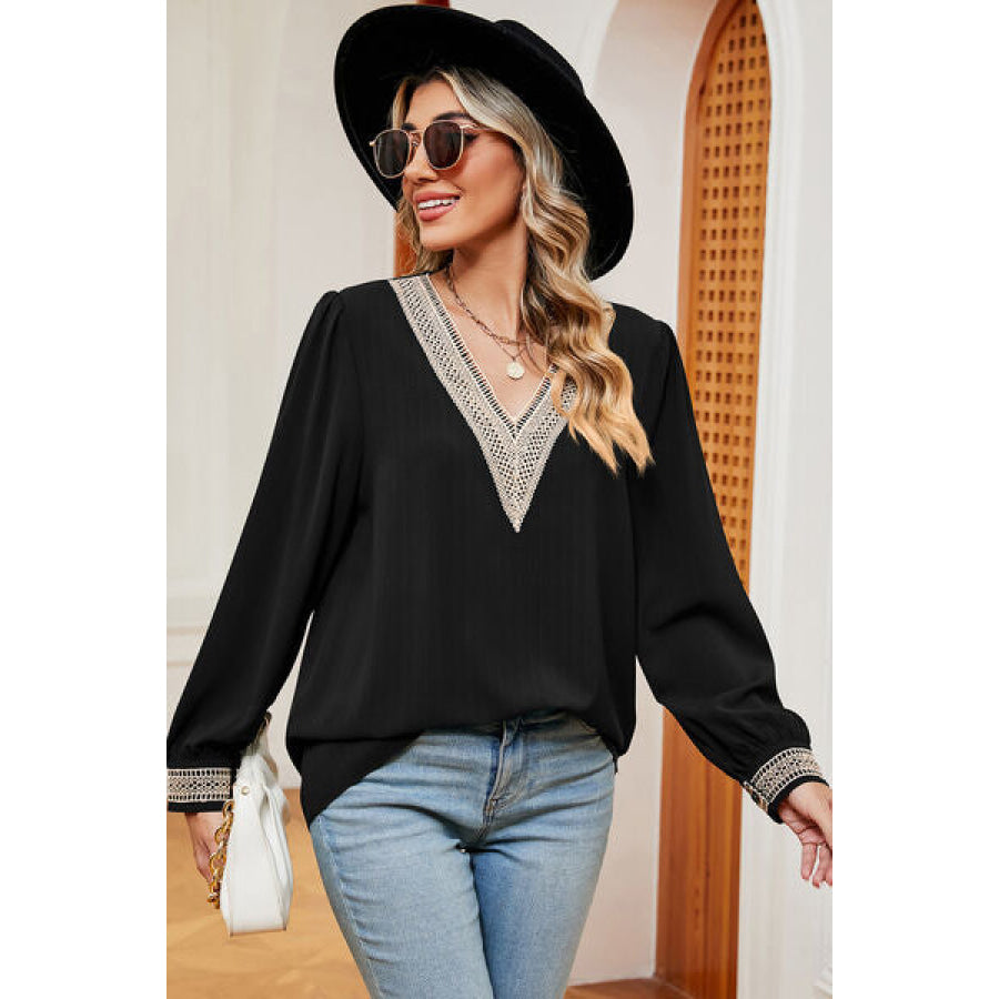 V - Neck Long Sleeve T - Shirt Apparel and Accessories