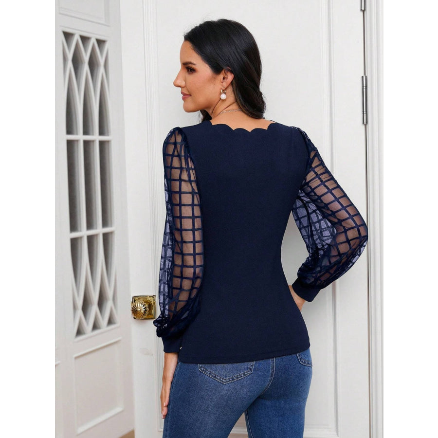 V-Neck Long Sleeve Top Apparel and Accessories