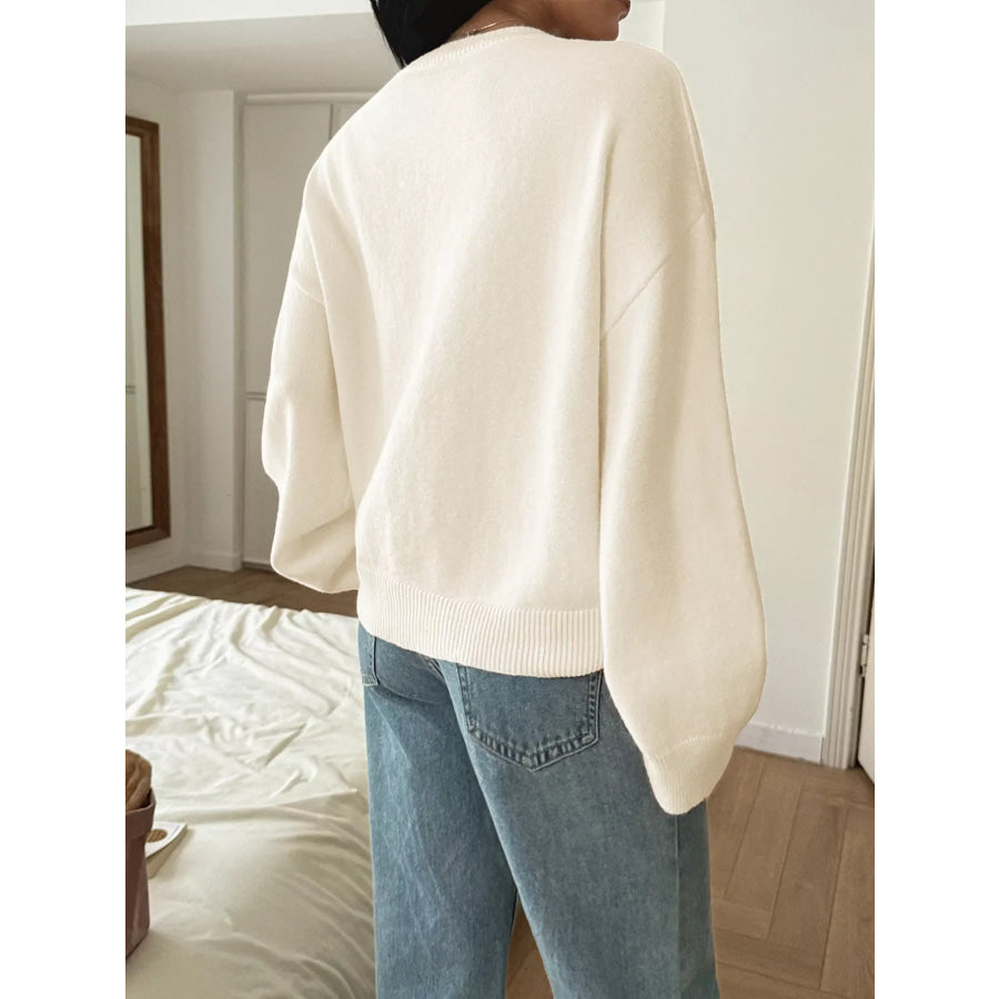V-Neck Loose Fit Sweater Apparel and Accessories