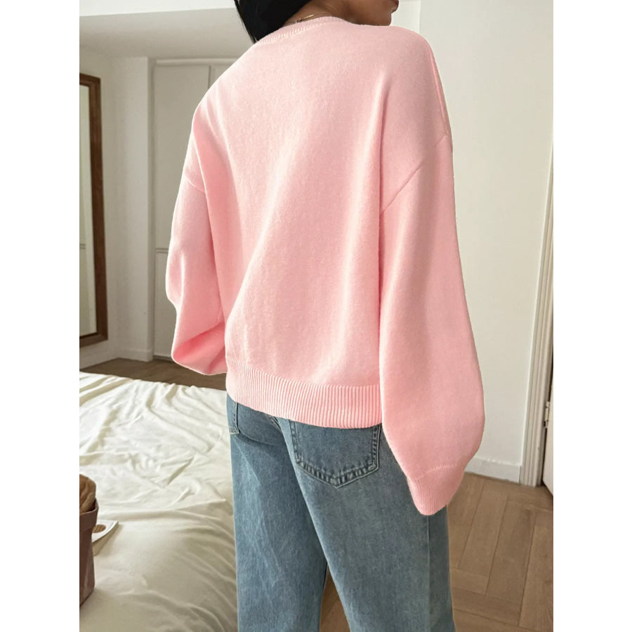 V-Neck Loose Fit Sweater Apparel and Accessories