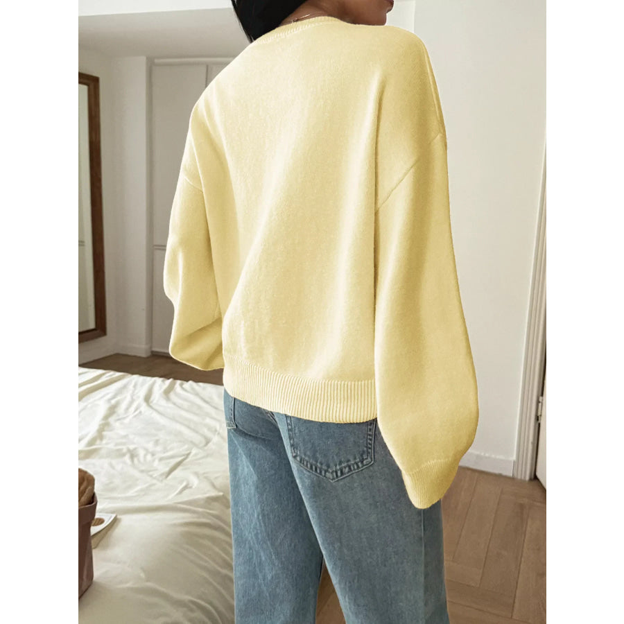 V-Neck Loose Fit Sweater Apparel and Accessories