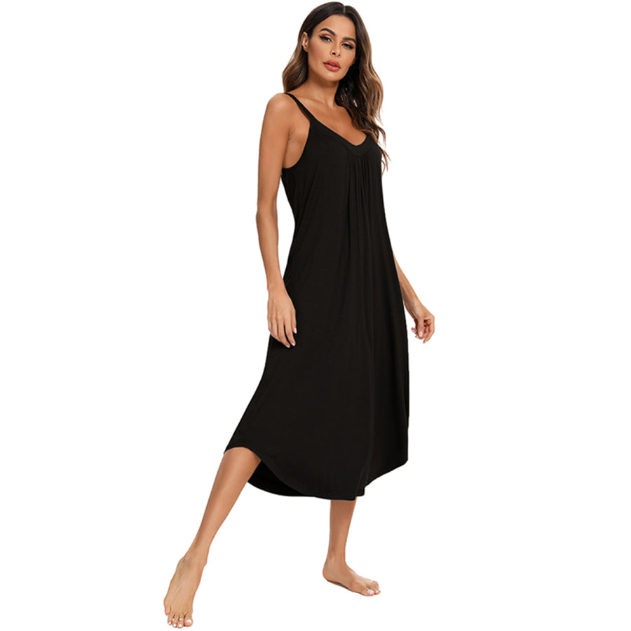 V - Neck Midi Lounge Dress Apparel and Accessories