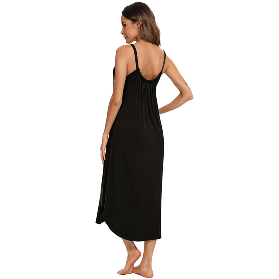 V - Neck Midi Lounge Dress Apparel and Accessories