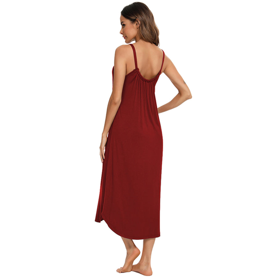 V - Neck Midi Lounge Dress Apparel and Accessories