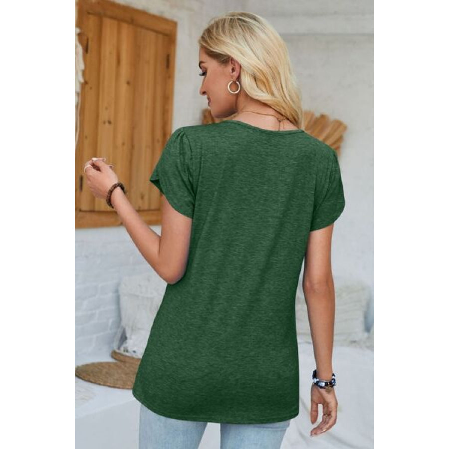 V - Neck Petal Sleeve T - Shirt Apparel and Accessories