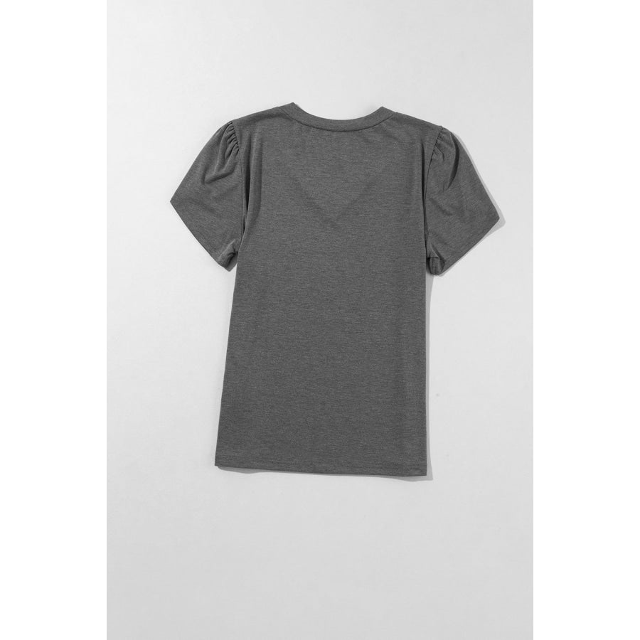 V-Neck Petal Sleeve T-Shirt Apparel and Accessories