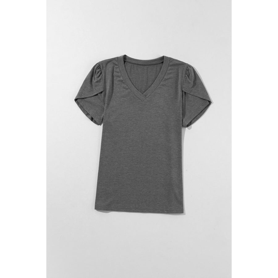 V-Neck Petal Sleeve T-Shirt Apparel and Accessories