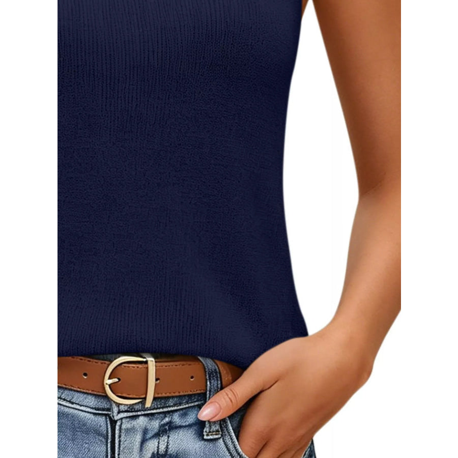 V-Neck Ribbed Knit Tank Top Apparel and Accessories