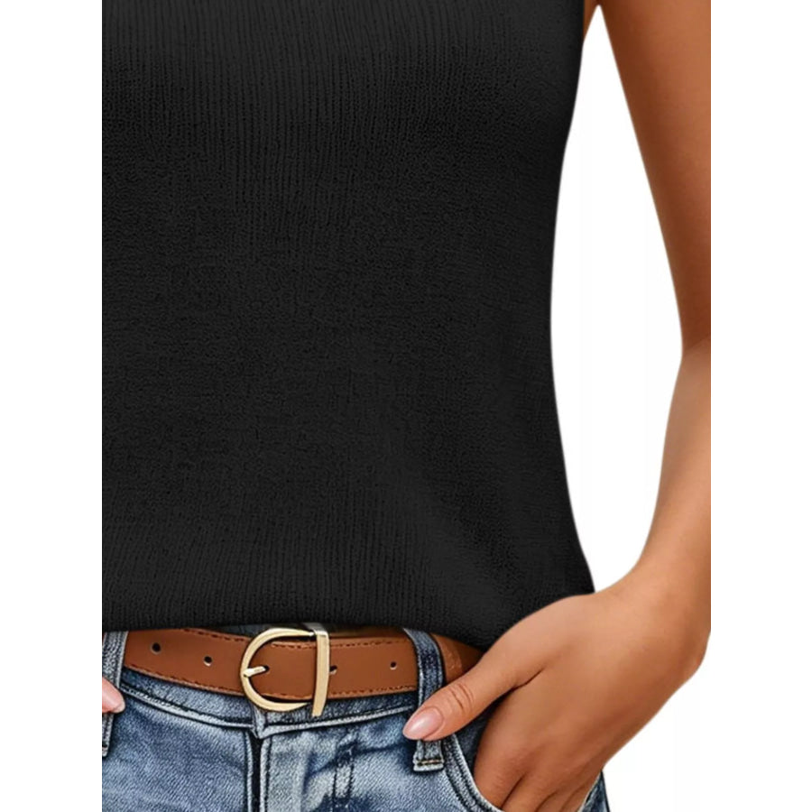 V-Neck Ribbed Knit Tank Top Apparel and Accessories