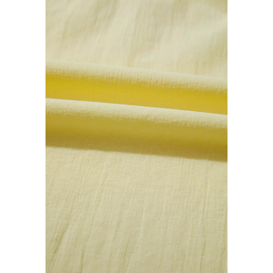 V Neck Ruffle Trim Sleeveless Shift Top Apparel and Accessories