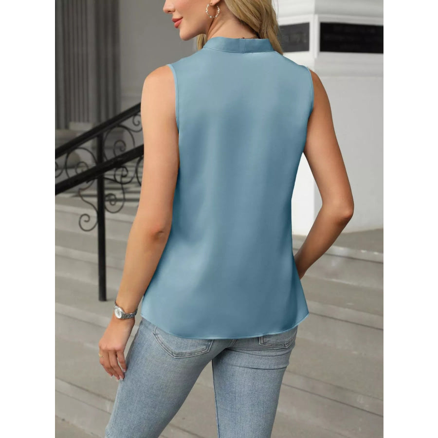 V-Neck Satin Tank Apparel and Accessories