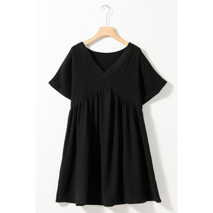 V - Neck Short Sleeve Dress Apparel and Accessories