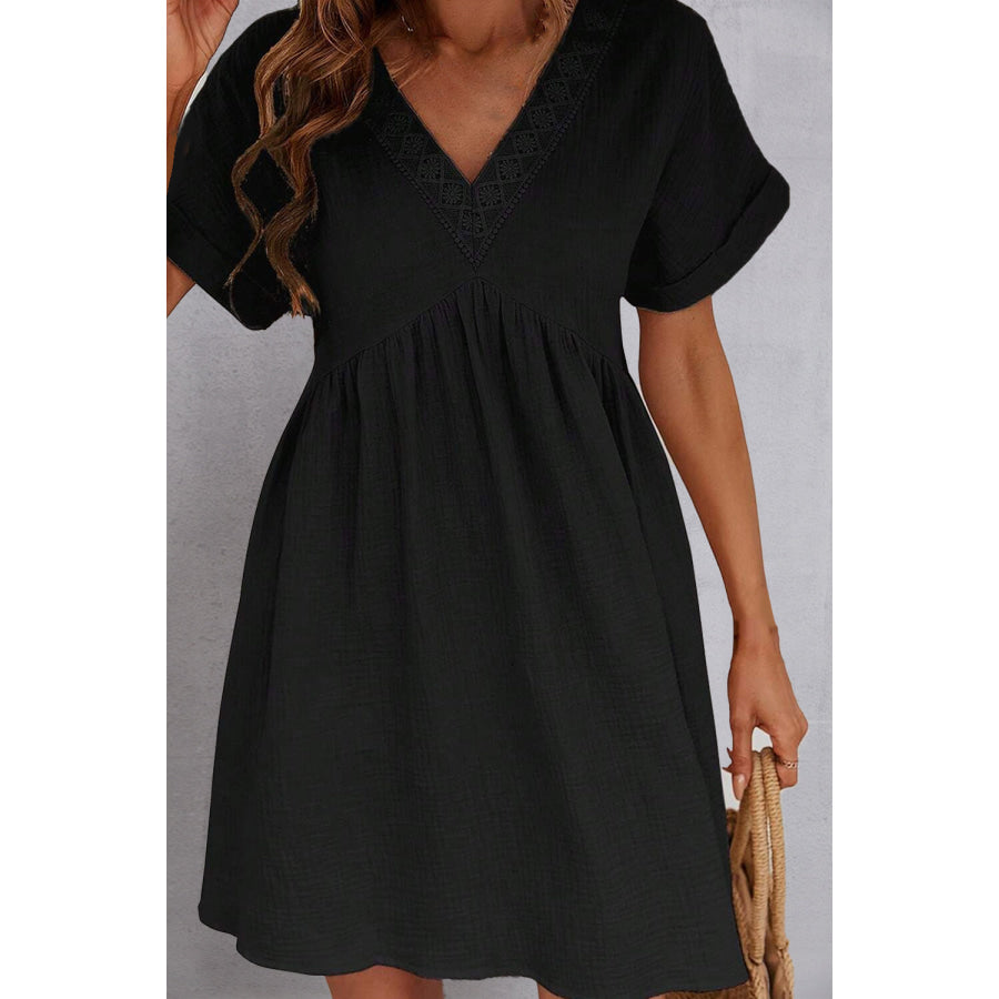 V - Neck Short Sleeve Dress Apparel and Accessories