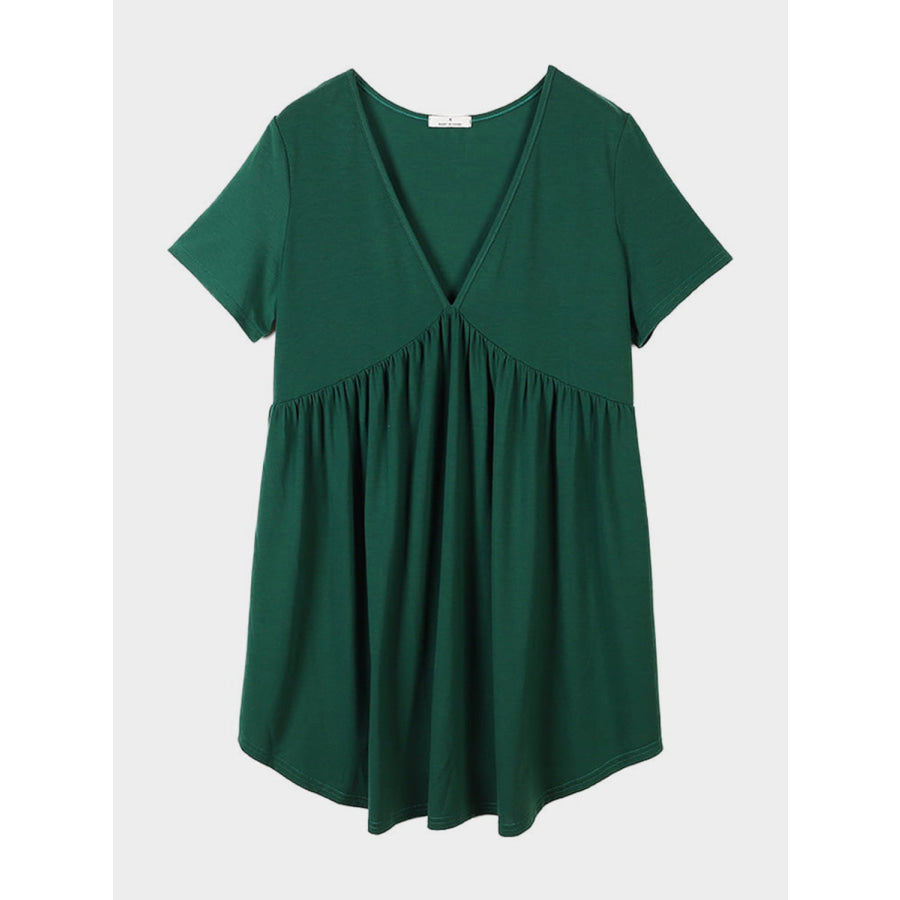 V-Neck Short Sleeve Lounge Dress Apparel and Accessories