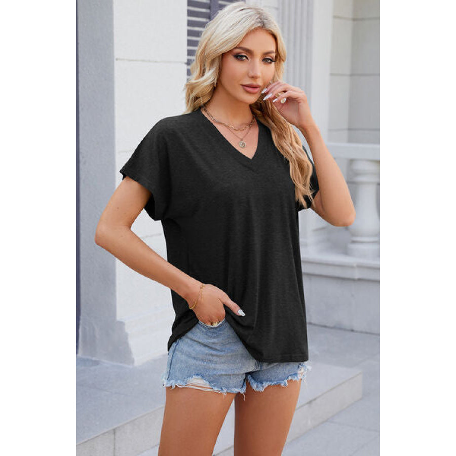 V - Neck Short Sleeve T - Shirt Apparel and Accessories