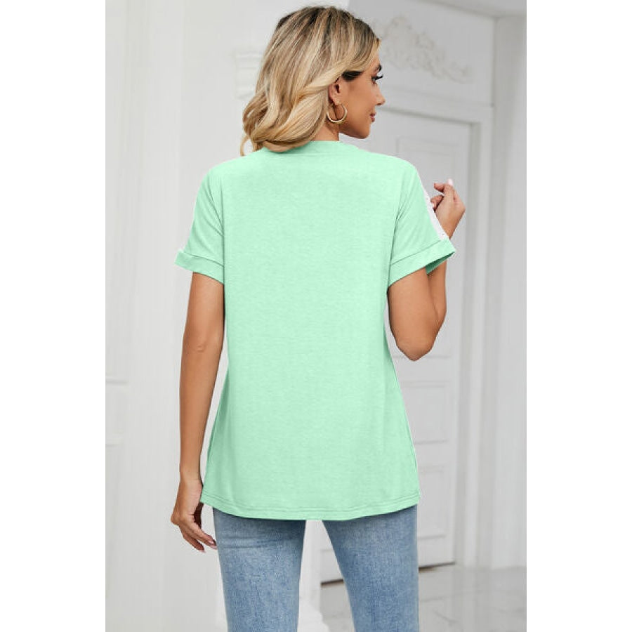 V-Neck Short Sleeve T-Shirt Apparel and Accessories