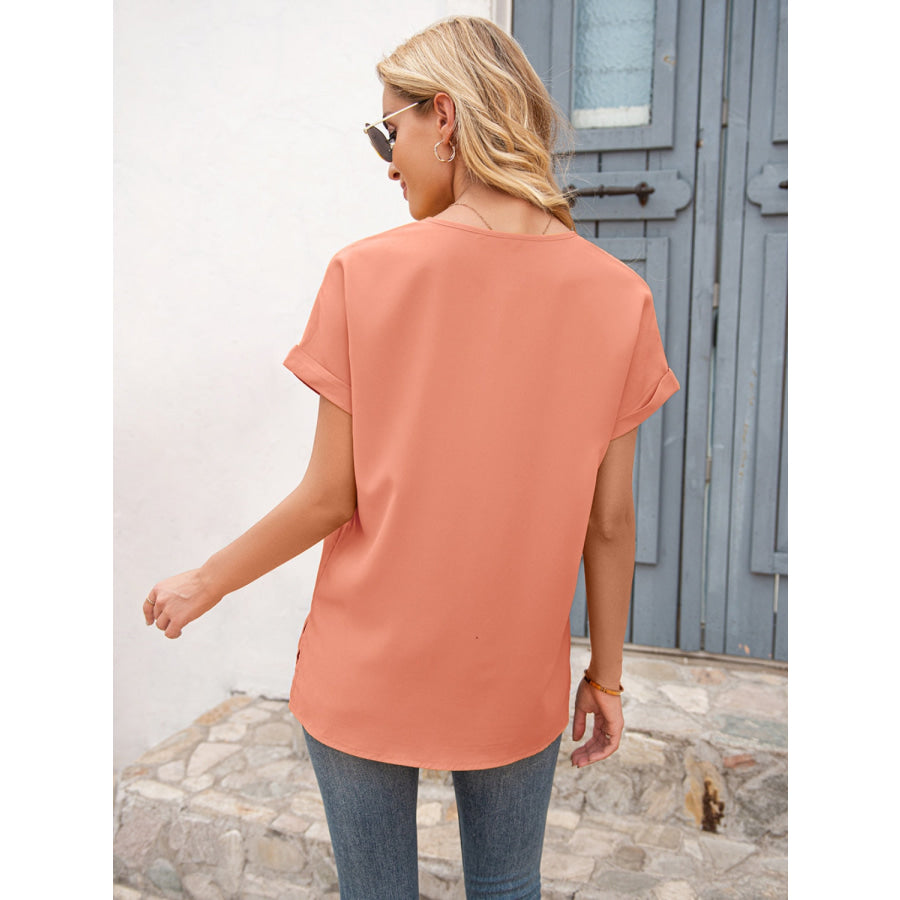 V-Neck Short Sleeve T-Shirt Apparel and Accessories