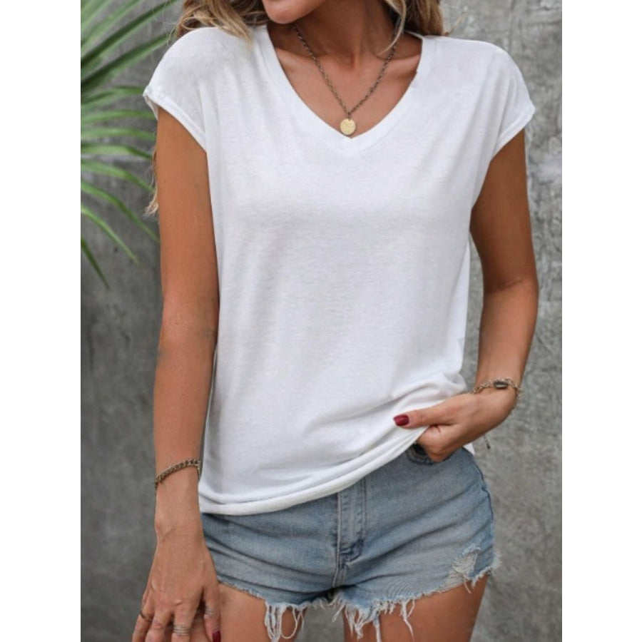V-Neck Short Sleeve T-Shirt Apparel and Accessories