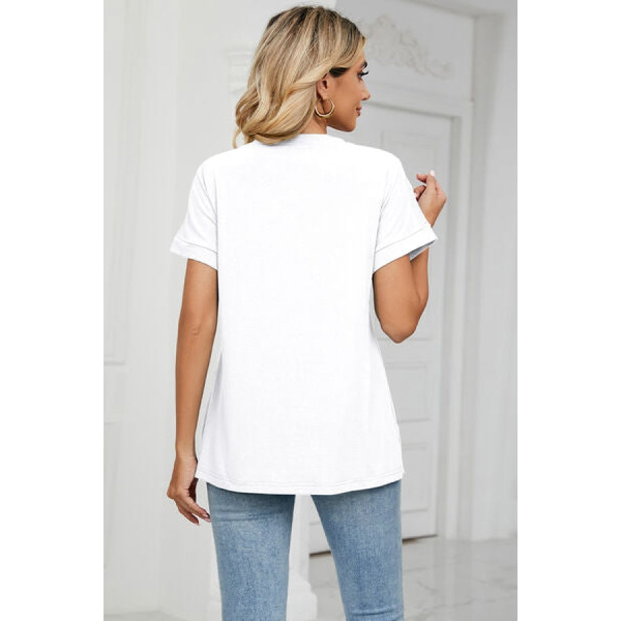 V-Neck Short Sleeve T-Shirt Apparel and Accessories