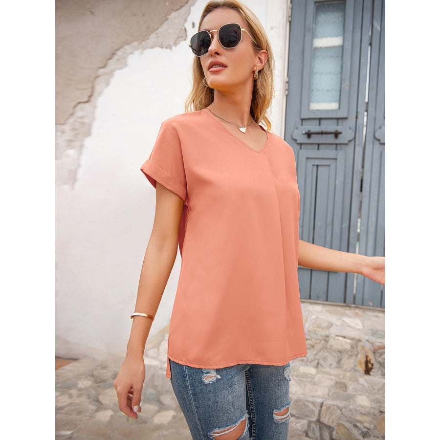 V-Neck Short Sleeve T-Shirt Apparel and Accessories