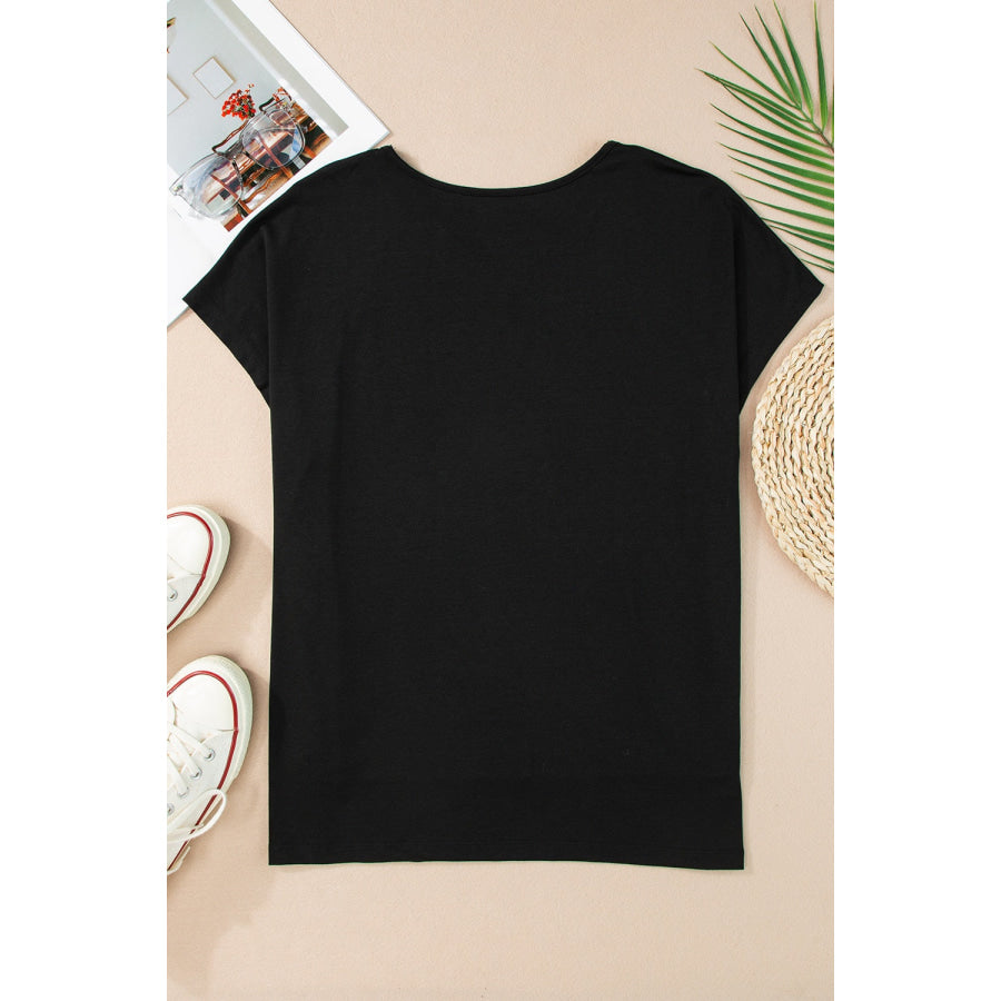 V-Neck Short Sleeve T-Shirt Apparel and Accessories