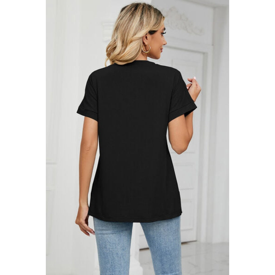 V-Neck Short Sleeve T-Shirt Apparel and Accessories