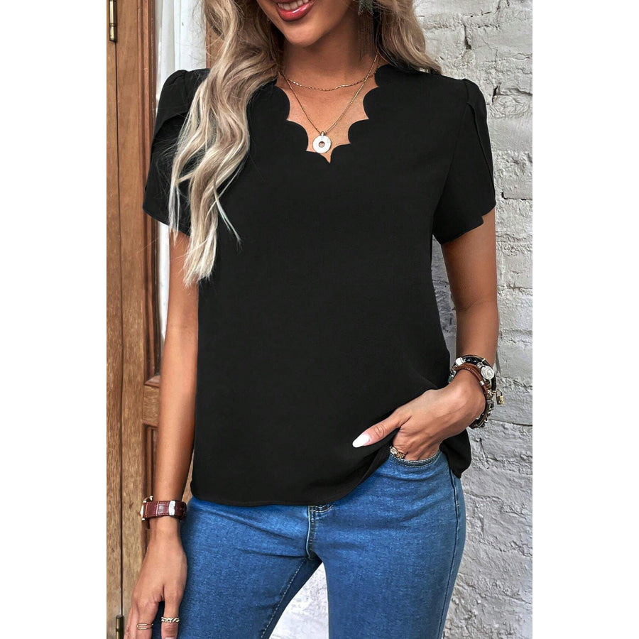 V-Neck Short Sleeve T-Shirt Apparel and Accessories