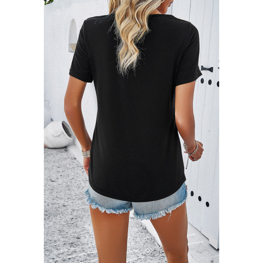 V-Neck Short Sleeve T-Shirt Apparel and Accessories