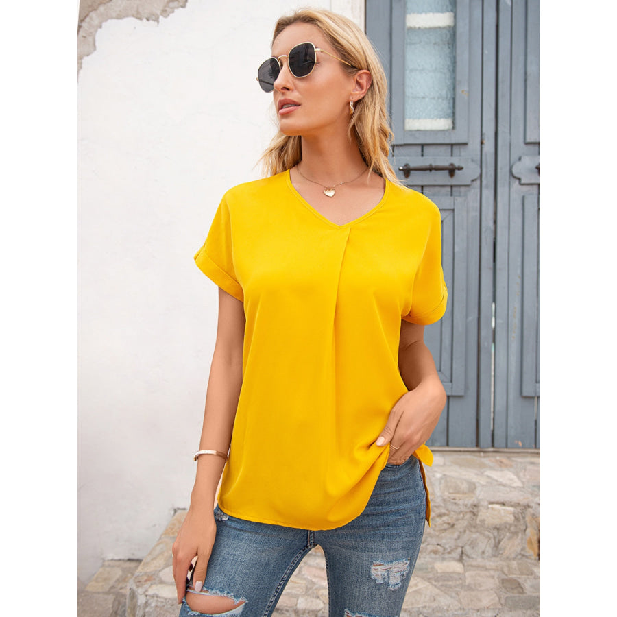 V-Neck Short Sleeve T-Shirt Apparel and Accessories