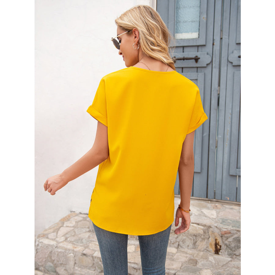 V-Neck Short Sleeve T-Shirt Apparel and Accessories